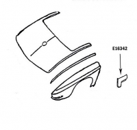 E16342 FENDER-REAR LOWER EXTENSION-PRESS MOLDED-RIGHT HAND-63-67