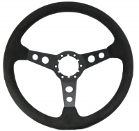 E16375 WHEEL-STEERING-BLACK SUEDE-BLACK SPOKE WITH HOLES-63-82