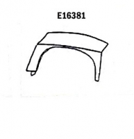 E16381 PANEL-REPAIR-LARGE FLARE-REAR-RIGHT HAND-HAND LAYUP-BLACK-63-67