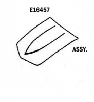 E16457 HOOD-ASSEMBLY-SMALL BLOCK-PRESS MOLDED-BLACK-70-72