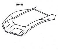 E16465 HOOD SURROUND-WITH STEEL-PRESS MOLDED-BLACK-68-72