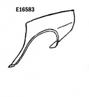 E16583 FENDER-REAR-SHEET MOLDED COMPOUND-PRESS MOLDED-GRAY-LEFT-74-82