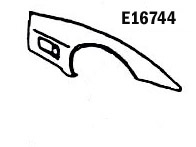 E16744 FENDER-FRONT-HAND LAYUP-RIGHT HAND-80-82