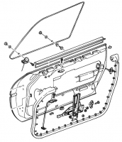 E16779 GUIDE-DOOR WINDOW-FRONT-LEFT-93-96