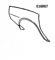 E16867 FENDER-REAR-HAND LAYUP-RIGHT-74-82