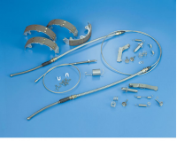 E17451 CABLE KIT-PARKING BRAKE-STAINLESS STEEL CABLES-WITH OEM SHOES-65-66