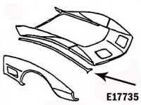 E17735 BONDING STRIP-SIDE FENDER TO HOOD SURROUND-RIGHT-80-82