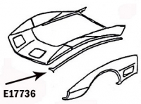 E17736 BONDING STRIP-SIDE FENDER TO HOOD SURROUND-LEFT-80-82