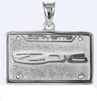 E18855 JEWELRY-LICENSE PLATE-.925 STERLING SILVER-CORVETTE C6-Z06