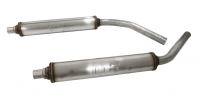 E20249 EXHAUST SYSTEM-MAGNAFLOW-2.5 INCH-HI PERF-ROUND MUFFLER-WITH CROSSOVER-62