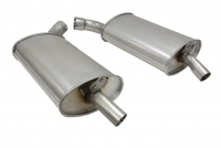 E19764 MUFFLER-ALUMINIZED-OFF ROAD-2.5 INCH-3 CHAMBER-PAIR-68-72