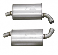 E19767 MUFFLER-ALUMINIZED-OVAL-HIDEAWAY-2.5 INCH-PAIR-73