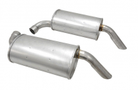 E19807 MUFFLER-ALUMINIZED-ROUND-2.5 INCH-PAIR-74