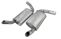 E20350 EXHAUST SYSTEM-DUAL-HEADERS AND STOCK MUFFLERS-80-81