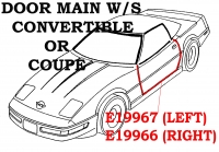 E19966 WEATHERSTRIP-DOOR MAIN-COUPE OR CONVERTIBLE-USA-RIGHT-97-04