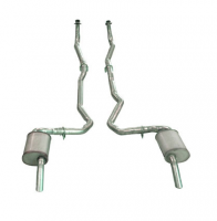 E19998 EXHAUST SYSTEM-ALUMINIZED-2 TO 2.5 INCH-SMALL BLOCK-AUTOMATIC-74-79