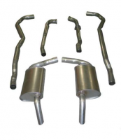 E20001 EXHAUST SYSTEM-ALUMINIZED-2.5 INCH-BIG BLOCK-454-AUTOMATIC-HIDEAWAY MUFFLER-74