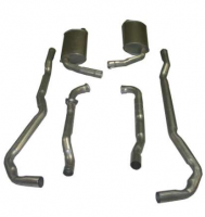 E20002 EXHAUST SYSTEM-ALUMINIZED-2.5 INCH-BIG BLOCK-454-MANUAL-HIDEAWAY MUFFLER-74