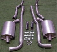 E20011 EXHAUST SYSTEM-ALUMINIZED-2.5 INCH-BIG BLOCK-396/427-MANUAL-65-67