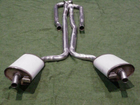 E20022 EXHAUST SYSTEM-ALUMINIZED-2 TO 2.5 INCH-SMALL BLOCK-MANUAL-WELDED MUFFLER-66-67