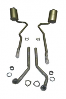 E20027 EXHAUST SYSTEM-ALUMINIZED-2.5 TO 2 INCH-BIG BLOCK-427-AUTOMATIC-WELDED MUFFLER-69