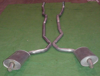 E20122 EXHAUST SYSTEM-STAINLESS STEEL-2.5 INCH-BIG BLOCK-454-AUTOMATIC-WELDED MUFFLER-73