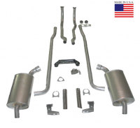 E20209 EXHAUST SYSTEM-DELUXE-2.5 INCH-SMALL BLOCK-MANUAL-64-65