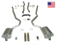 E20227 EXHAUST SYSTEM-DELUXE-2.5 INCH-BIG BLOCK-427-AUTOMATIC-WELDED MUFFLER-68-69