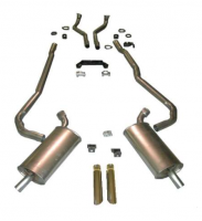E20234 EXHAUST SYSTEM-DELUXE-2.5 TO 2 INCH-BIG BLOCK-427-AUTOMATIC-69