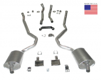 E20236 EXHAUST SYSTEM-DELUXE-2.5 INCH-BIG BLOCK-454-MANUAL-WELDED MUFFLER-70-72