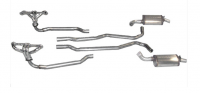 E20342 EXHAUST SYSTEM-ALUMINIZED-AUTOMATIC-HEADERS AND MAGNAFLOW MUFFLERS-68-72