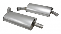 E20340 EXHAUST SYSTEM-ALUMINIZED-4 SPEED-HEADERS AND STOCK MUFFLERS-68-72