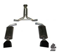 E20351 EXHAUST SYSTEM-ALUMINIZED-CAT BACK-MAGNAFLOW MUFFLERS-LT1 TIPS-84-85