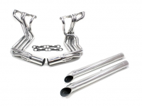 E20508 EXHAUST SYSTEM-SIDE-DOUG'S HEADERS-CERAMIC COATED-SMALL BLOCK-4 INCH SIDE TUBES-63-82