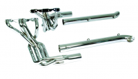 E20509 EXHAUST SYSTEM-SIDE-DOUG'S HEADERS-CHROME-SMALL BLOCK-4 INCH SIDE TUBES-63-82