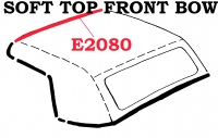 E2080 WEATHERSTRIP-SOFT TOP HEADER / HARD TOP INNER HEADER-63-67