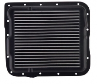 E20926 PAN-TRANSMISSION-BLACK POWDER COATED ALUMINUM-SAND CAST-GM 700R4, 4L60, 4L60E-84-96