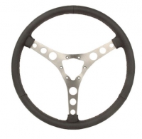 E21155 WHEEL-STEERING-15 INCH LEATHER WRAPPED-INCLUDES RIVETS -56-62