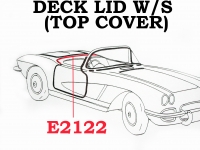 E2122 WEATHERSTRIP-TOP COVER (DECK LID)-USA-59-60