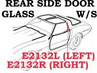E2132 NO LONGER AVAILABLE AS PAIR WEATHERSTRIP-REAR SIDE DOOR GLASS-LEFT & RIGHT-78-82