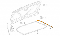 E22223 WEATHERSTRIP-CONVERTIBLE & Z06 TRUNK SIDE SEAL-EACH-97-04