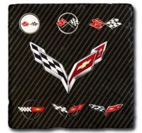 E22872 CORVETTE C1, C2, C3, C4, C5, C7  STONE TILE COASTER-53-19