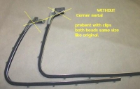 E2291 WEATHERSTRIP-DOOR-PRE-BENT WINDOW RUN-WITH ATTACHING CLIPS-COUPE-PAIR-63-NOT AVAILABLE