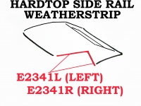 E2341R WEATHERSTRIP-HARDTOP-SIDE RAIL-USA-RIGHT-68-75