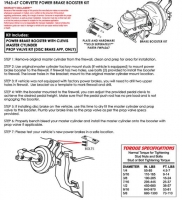 E23934 BOOSTER KIT-POWER BRAKE CONVERSION-4 WHEEL DISC BRAKES-63-67