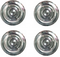 E3336SB CAP SET-RALLY WHEEL CENTER DISC BRAKE-STAINLESS STEEL-4 PIECES-67