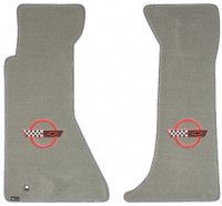 E4513R MAT SET-FLOOR-LLOYD'S ULTIMATS-EMBROIDERED APPLIQUE RED C4 LOGO-COLORS-PAIR-95-96