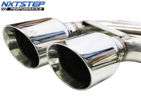 E8858 EXHAUST SYSTEM-NXTSTEP 304 STAINLESS STEEL-3.5 INCH DOUBLE WALL TIPS-LIFETIME WARRANTY-97-04