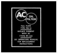 E9568 DECAL-OIL FILTER CANISTER INSTRUCTIONS-PF-141-58-67