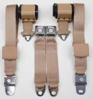 E9700 SEAT BELT ASSEMBLY-ECONOMY-DIRECT FIT-RETRACTABLE LAP-VERTICAL MOUNT-COLORS-PR-68L-69